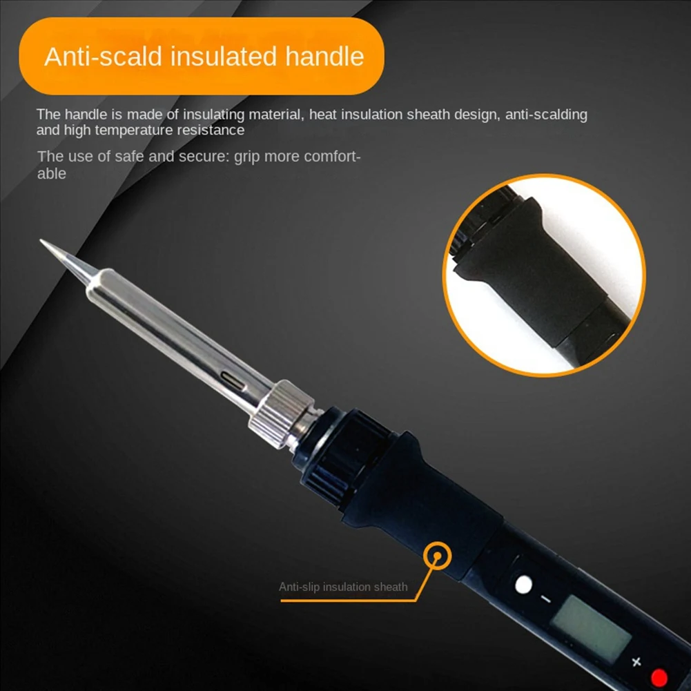 PZHI-Adjustable Temperature Soldering Iron LCD Welding Tool Solder Equipment Maintenance Tool 220V EU Plug