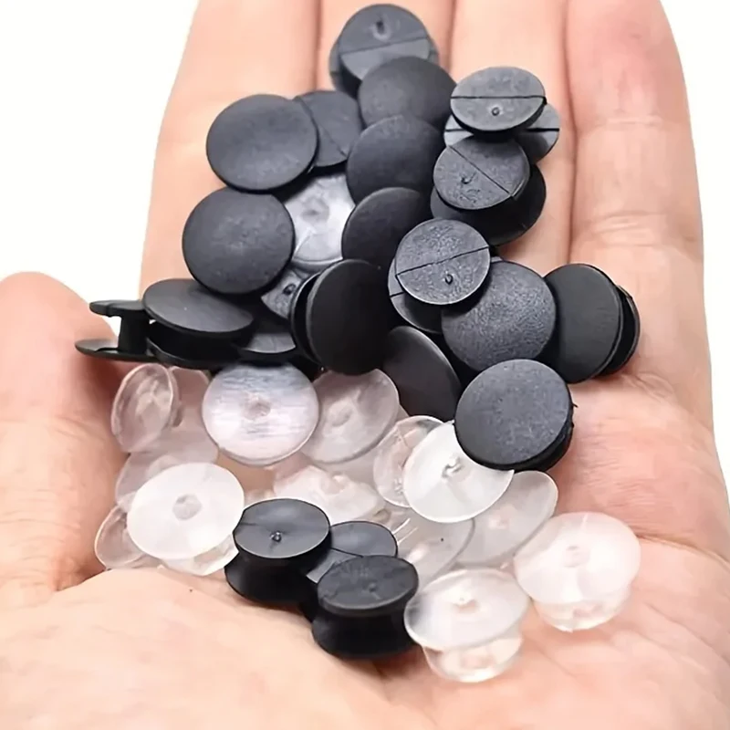 50/100Pcs Round Buckle Plastic Button Set For Hole Shoes Garden Shoe Charms Universal Fit Diy Fastener Accessories