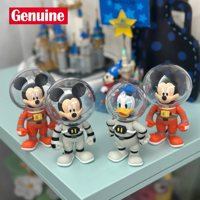 

Official Genuine 13cm Disney Mickey Space Doll Ornaments Toys Astronaut Cartoon Helmet Detachable Ornaments Birthday Gifts