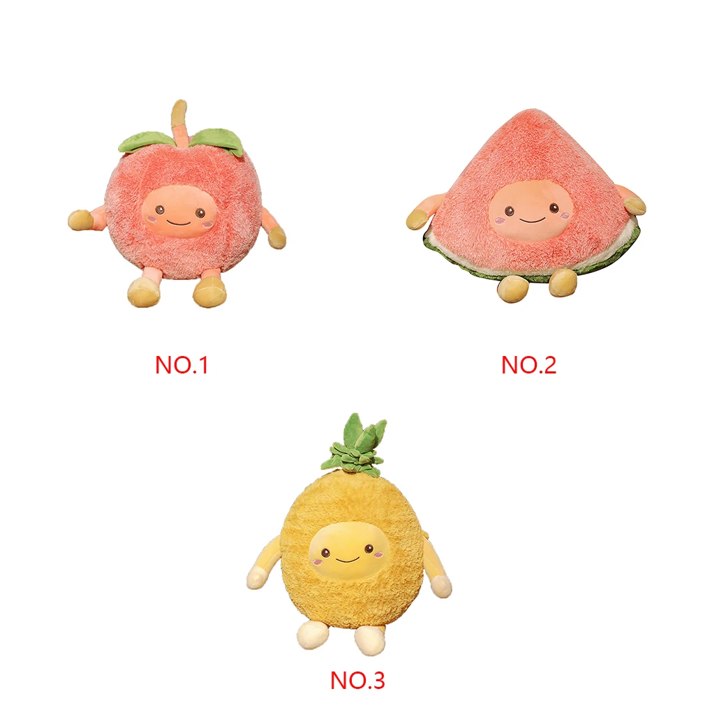 Stuffed Plush Pillow Toys Watermelon Pineapple Cartoon Fruits Doll Children Birthday Gift Decoration Baby Sleeping Toy