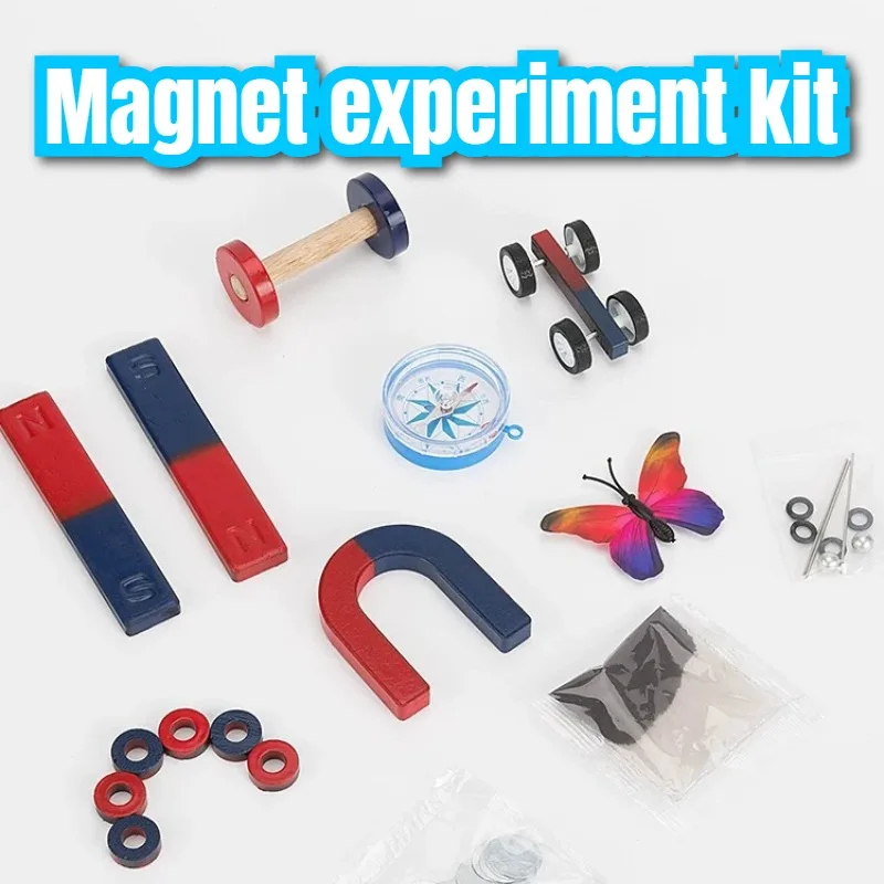 磁石科学実験キット子供用-stem-教育玩具セット-u-字型バーリング磁石コンパス早期学習物理学おもちゃ