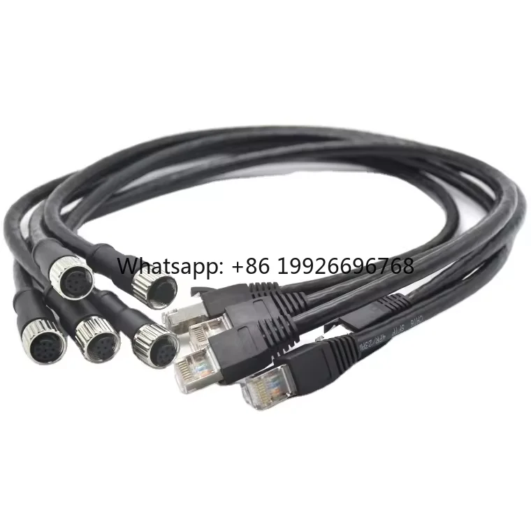 Waterproof Connector CAT5 Female M12 to RJ45 Cable Industrial Plugs M12 Connector 8 Pin