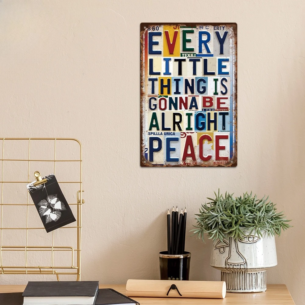 1pc 7.9*11.8in Metal Sign Vintage Metal Aluminum Sign, 