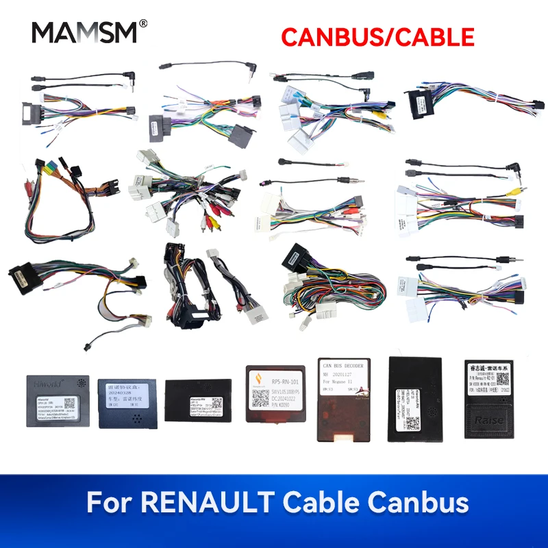 MAMSM 16 Pin Plug Cable For Renault Master/DUSTER/LOGAN/Captur Connector Adapter Stereo Radio Car Wire Cable Adapter Harness