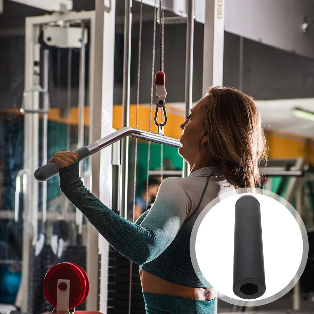 

300Mm Black PP Barbell Sleeve Ball End Cap Resistant Fitness Machine Adapter for Weight Plates Fast