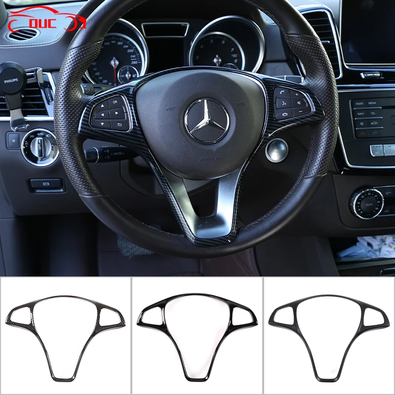 For Mercedes Benz A B C E GLA CLA GLC GLS GLE Class W176 W246 W205 W213 W117 C117 X156 X253 W447 Car Steering Wheel Cover Trim