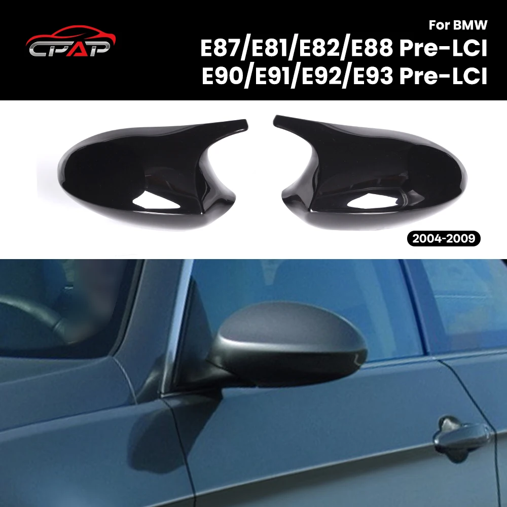 

Rearview Covers Mirror Caps for BMW E87/E81/E82/E88 Pre-LCI/E90/E91/E92/E93 Pre-LCI M Style 2004-2009 ABS Glossy Black