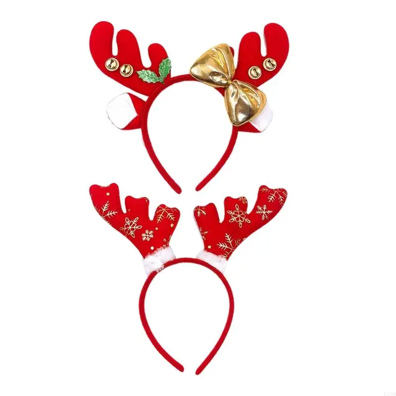 LXAD Plush Antler Hair Hoop Animal Reindeer Ears Headband Lovely Cartoon Party Prop