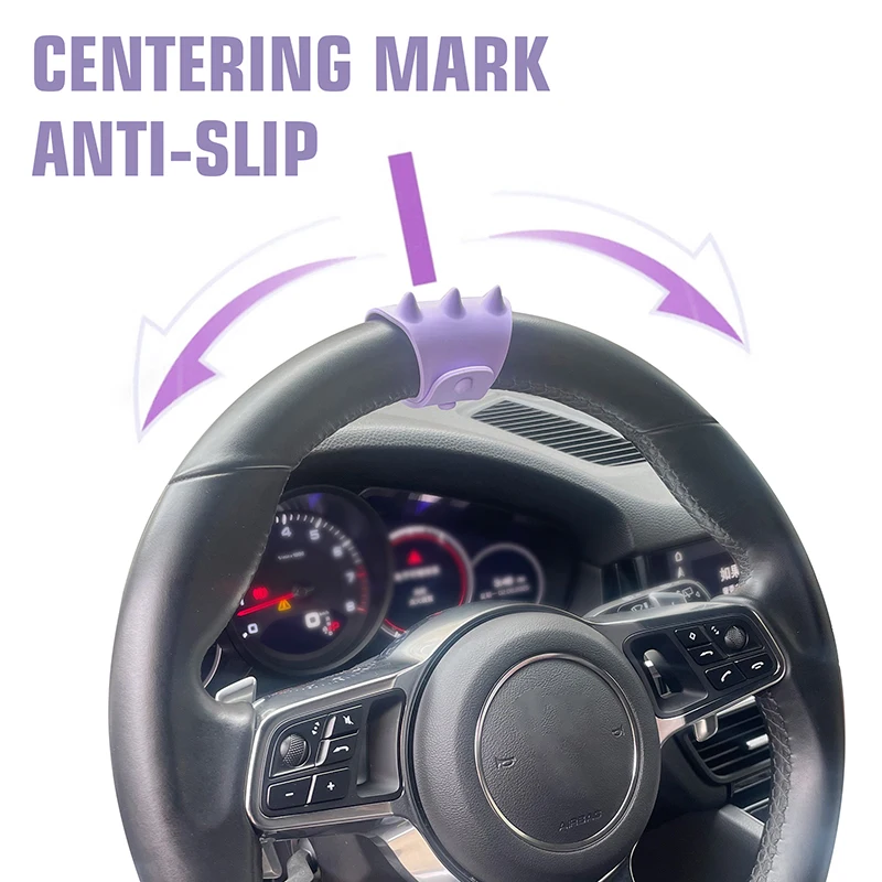 1/2 Pcs Steering Wheel Anti‑Slip Massager, Universal Centering Mark Aid, Improve Control & Safety, Car Interior Part