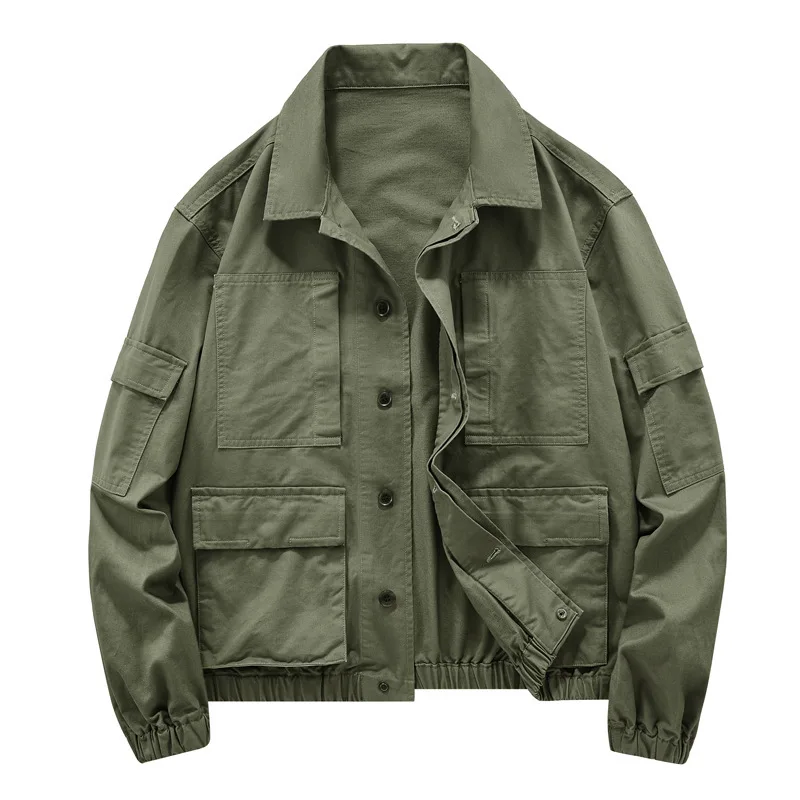 New Retro Tooling Long-sleeved Jacket Men's Versatile Literary And Casual Loose Top Men's Clothing
