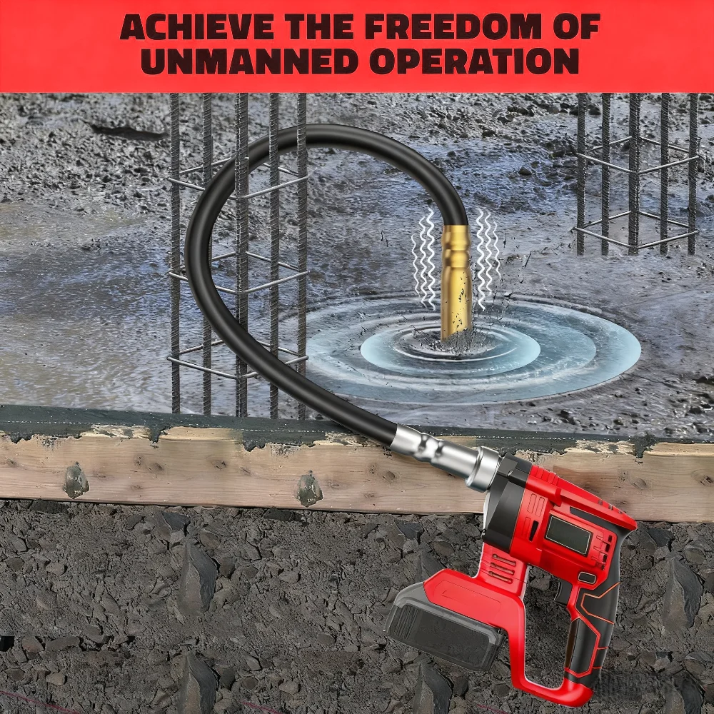 Cordless Electric Concrete Vibrator  Shaft Rod Handheld Concrete Vibrating Mix Concrete Tool For milwaukee Battery power tools