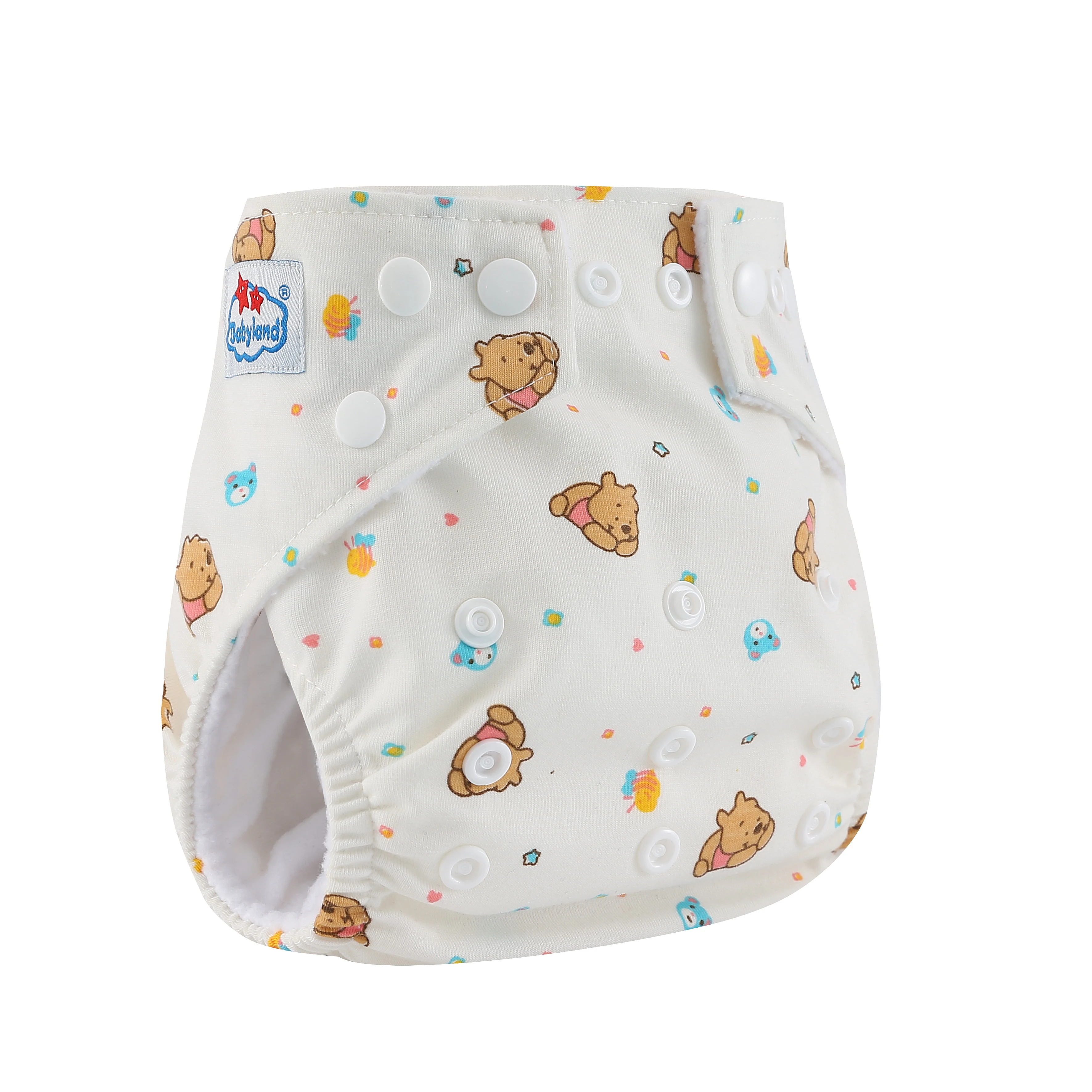 Babyland My Choice Prints 1PC Ecological-Friendly Wasahable Diaper Shell Baby Pocket Diaper Cover Adjustable Cotton Print Nappy