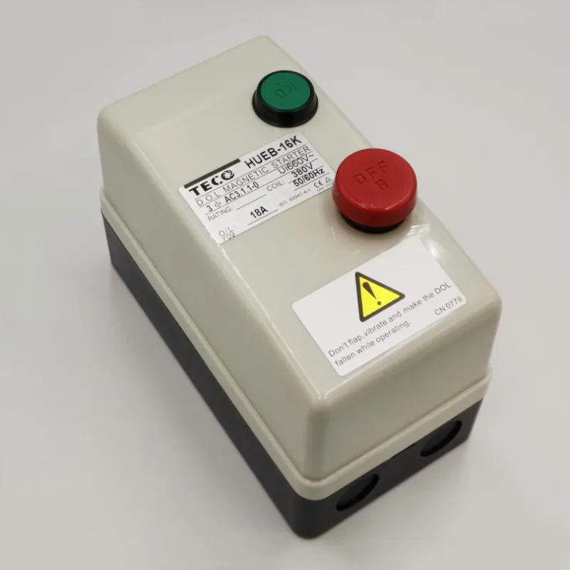 

HUEB-16K Three Phase 3Pole 12.5-18A 5.5KW 7.37HP Magnetic Motor Starter 380V Coil