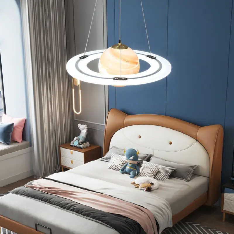 

Acrylic Planet Pendant Lamp for Living Bedroom Kitchen Children Room Space Star Indoor Hanging E27 Changeable Light