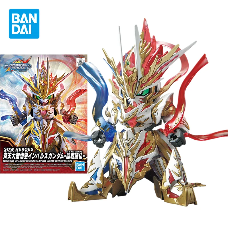 Bandai Model Kit Anime Figure SDW HEROES QITIAN DASHENG WUKONG IMPULSE GUNDAM DOUZHAN SHENGFO Action Figures Toys Gifts for Kids