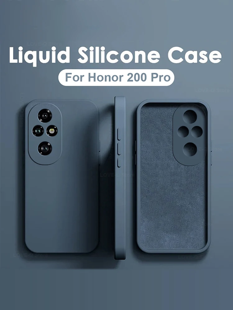 Capa protetora de lente de câmera de silicone líquido para Honor 200 Pro Honor200 Pro 200Pro 5G