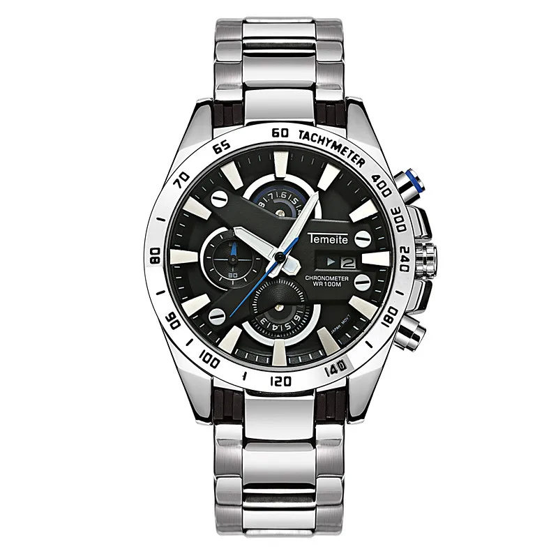 Montre étanche pour homme avec bracelet en acier inoxydable, horloge de créateur, date, marque de luxe, haute qualité, mode masculine, 2024