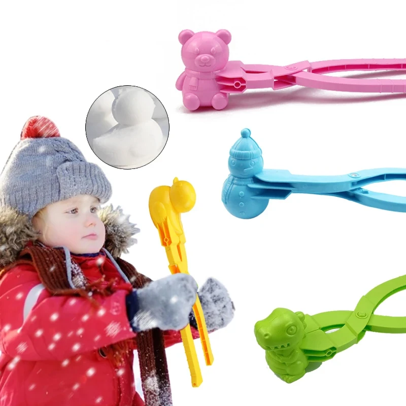 New 5pcs Snowball Clip Snow Grasping Clamps DIY Tool Multi-shape Cartoon Snowballs Grabber Throw Snow Ball Sports Toys Kids Toys