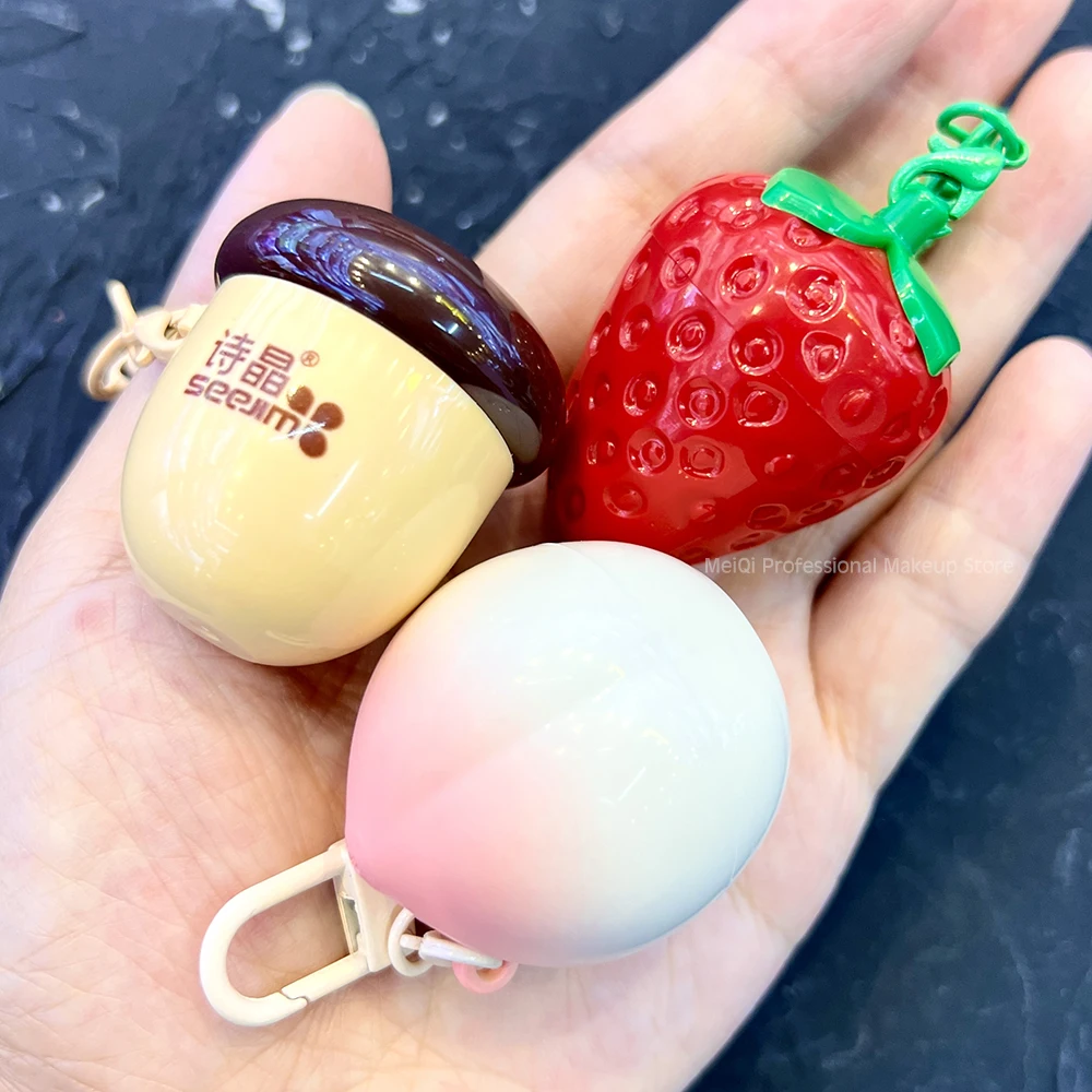 

Cute Peach Nuts Strawberry Lip Balm Moisturizing Nutritious Long Lasting Smooth Portable Lipstick Base Makeup Brighten Lip Care