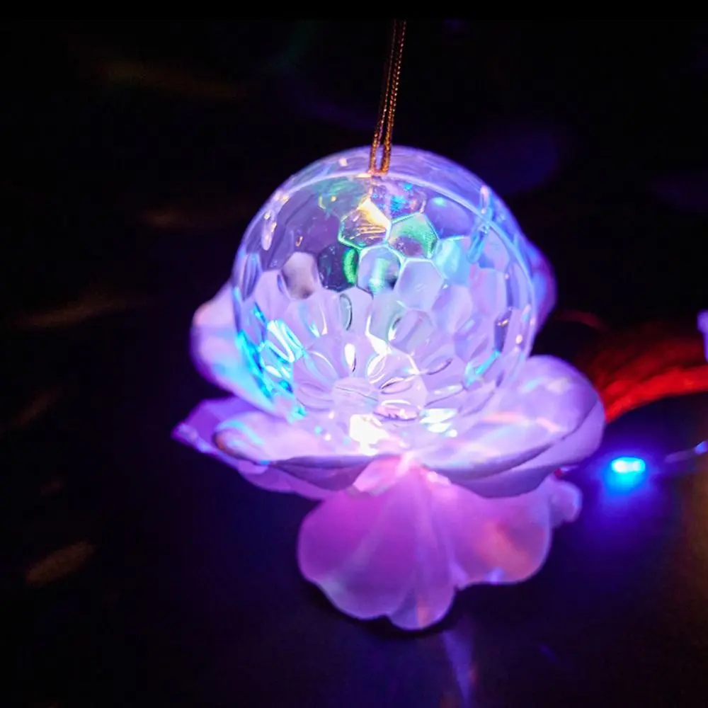 Chinese Style Stylish Glowing Hand Held Lantern Portable Handmade Lotus Lantern Cute Creative LED Light Mid-Autumn Festival