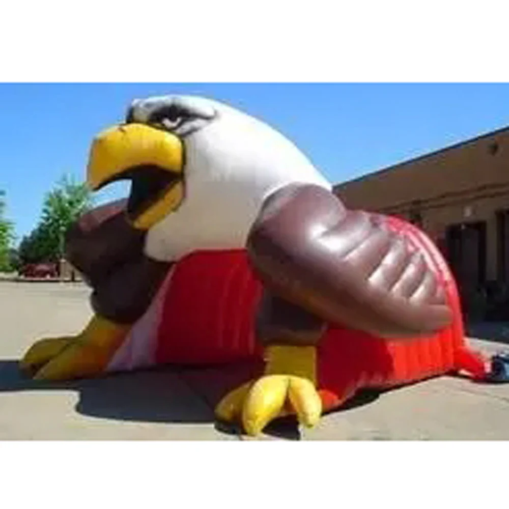 Tunnel gonflable de mascotte d'aigle personnalisé, tente d'entrée de football pour la décoration de stade, usine en gros