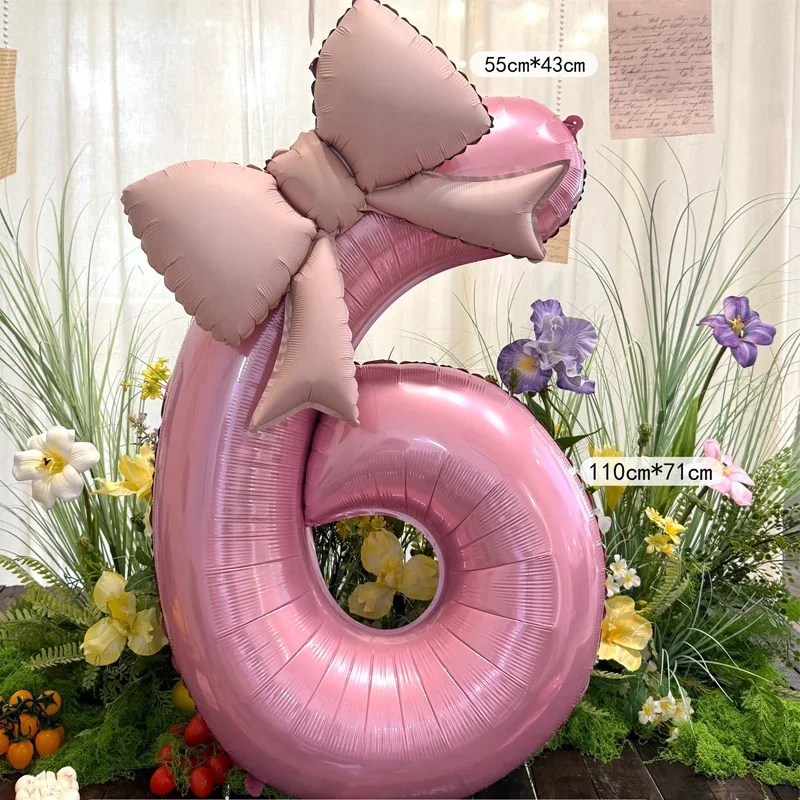 40 inch roze digitale strik boog aluminiumfolie ballonnen voor meisjes bruiloft verjaardag partij decor nummer partij foto rekwisieten aanbod