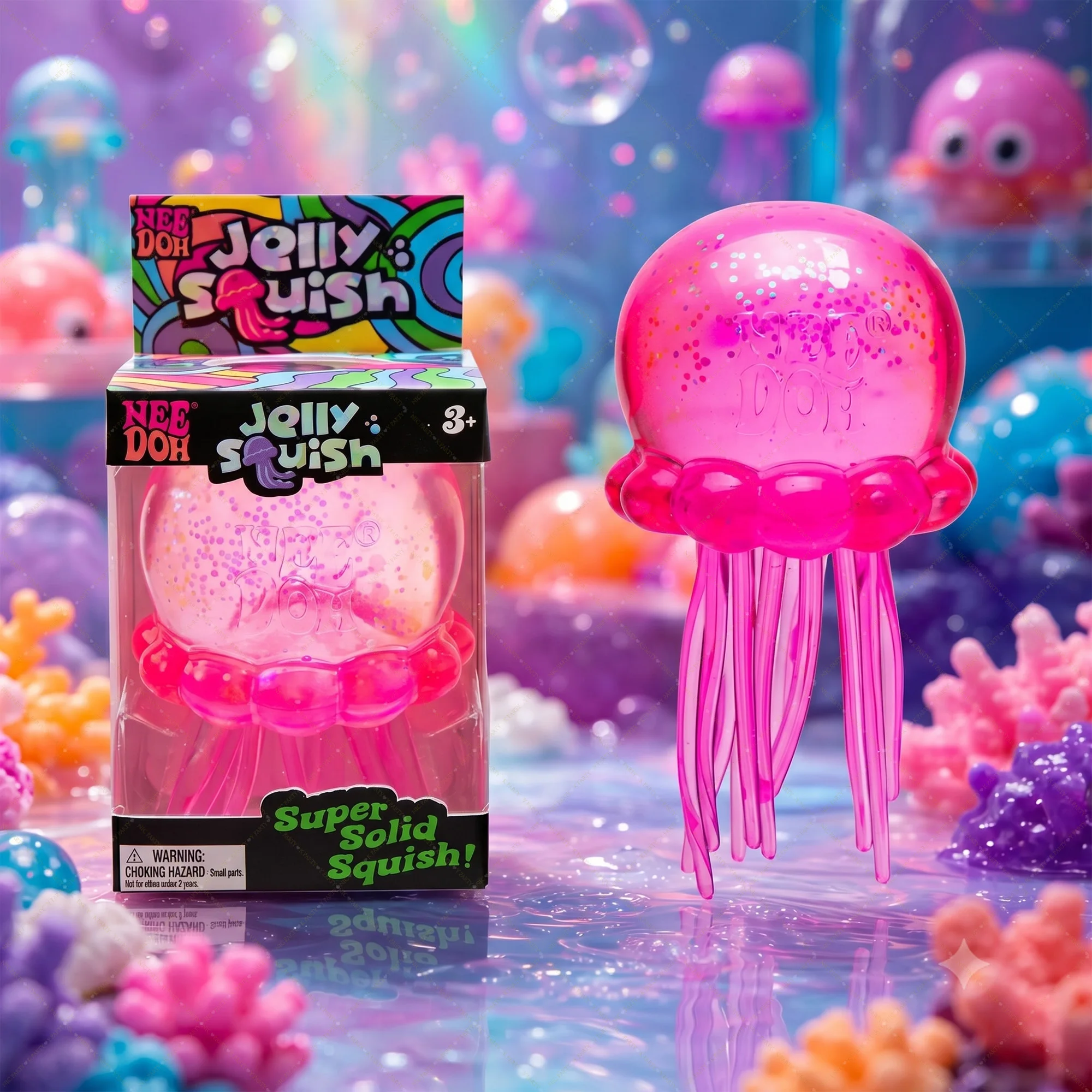 Squishies Quallen-Quetschspielzeug, sensorisches Wasser-Quetschspielzeug, weiche, farbenfrohe Anti-Stress-Quetschbälle, Blindbox – Detail 2