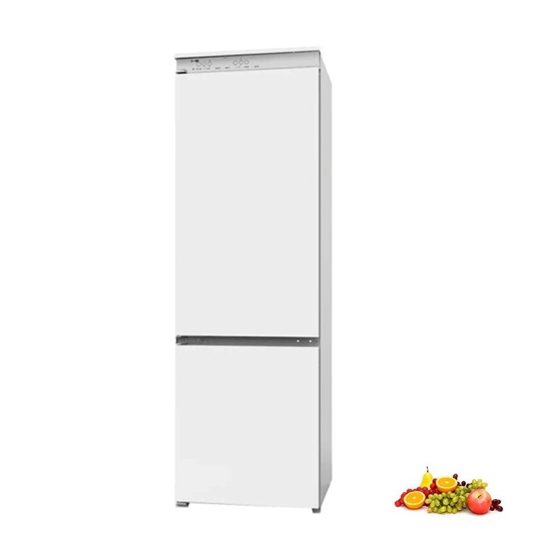 229L Chinese Factory Computer Control Double Door Fridge Built in Refrigerator