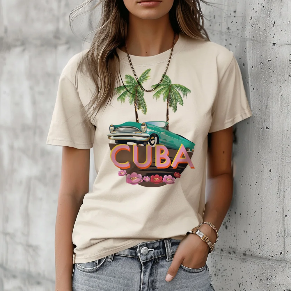 

Cuba Tee women manga tshirt female funny designer clothes