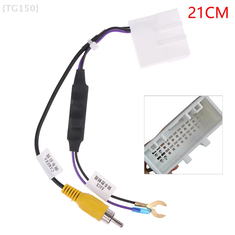 【Ja】Cable adaptador de salida de video para cámara de reversa de coche de 24 pines, accesorios DIY para instalación de cámara de respaldo automático, convertidor de video
