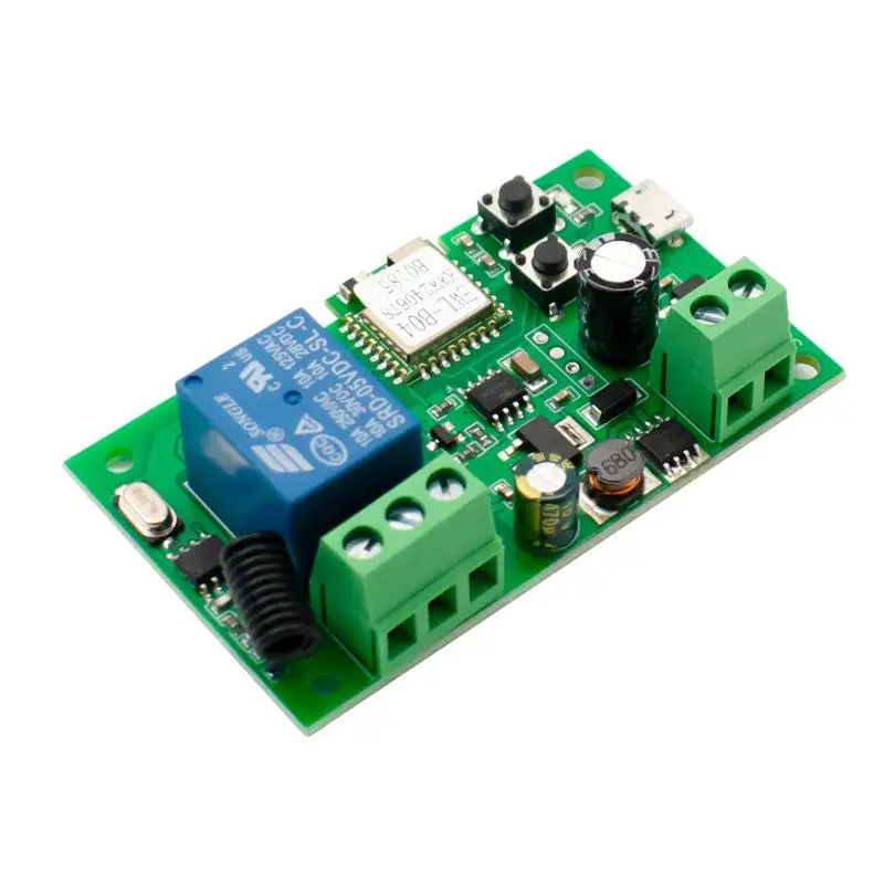Wifi RF Wireless Remote Control: Switch 433Mhz 7-32VAC DC 10A Relay Light Lamp Door Access Smart Home