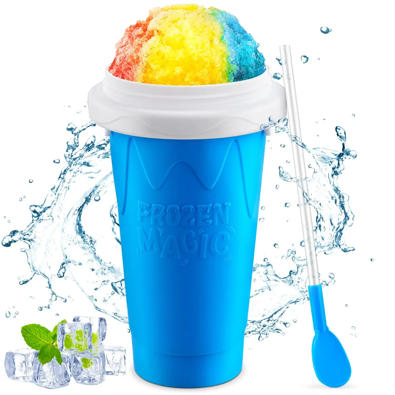 2024 Sommer Magie Slushy Maker Squeeze Cup hausgemachte Milch Shake Maker Kühl becher Squee DIY es für die Familie