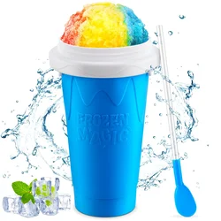 2024 Summer Magic Slushy Maker Squeeze Cup Homemade Milk Shake Maker Cooling Cup Squee DIY it for Family