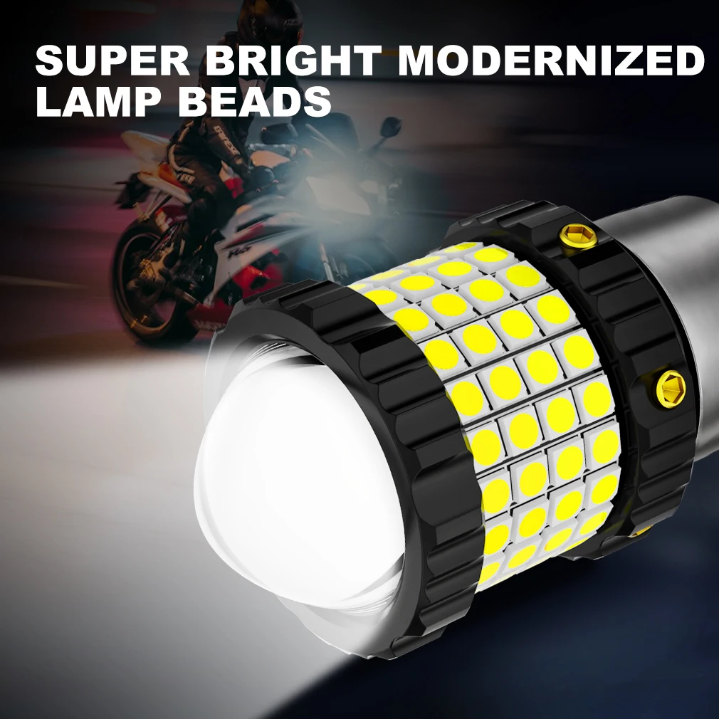 H4 BA20D P15D LED Moto H6 LED Motorcycle Headlight Bulbs CSP Lens White Yellow Hi Lo Lamp Scooter Accessories DC 12V