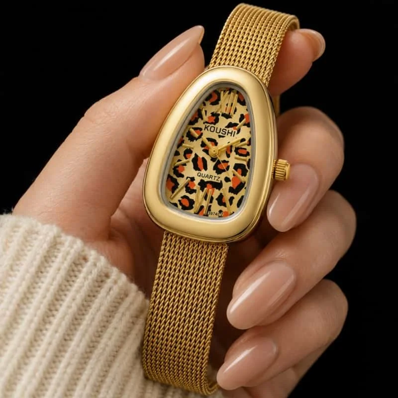 New Women Watch Vintage Snake Shape Leopard Dial Quartz Wristwatch for Women Luxury Ladies Jewelry Watch Gifts relogio feminino
