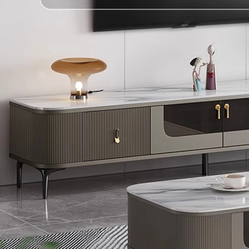 Television Tv Cabinet Floating Wall Shelf Salon Complete Living Room Wooden Mobile Luxury Supports Table Cradle Modern Furniture image 4