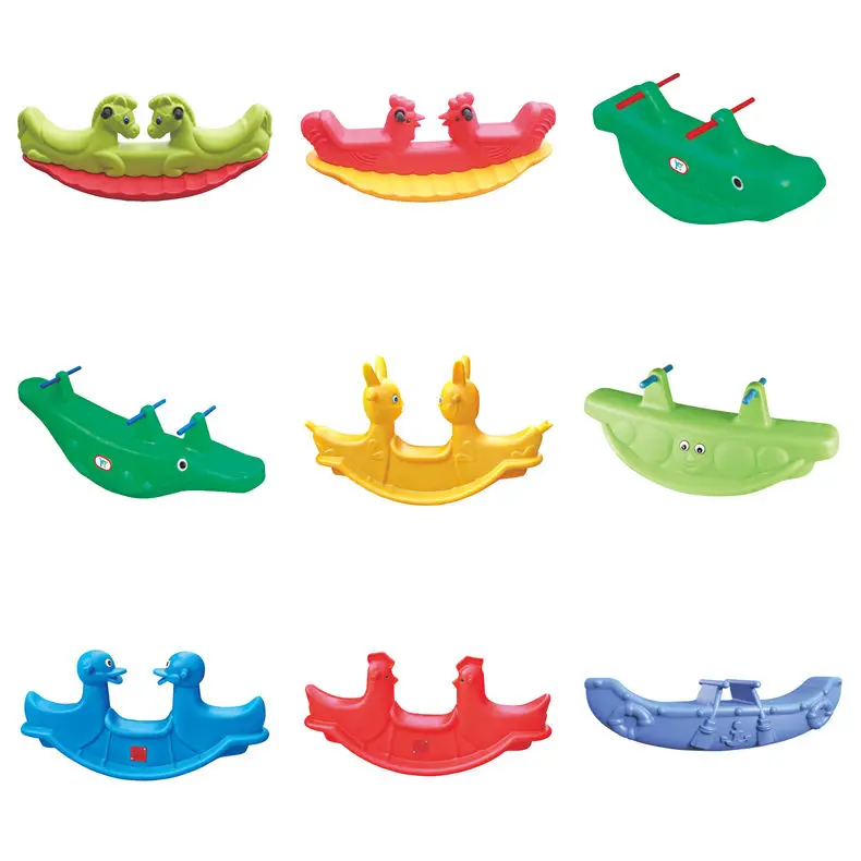 Attractive Blow Molded Small Animal Plastic Balance Seesaw Toy Indoor Kids Playground Equipment Seesawpromote sales