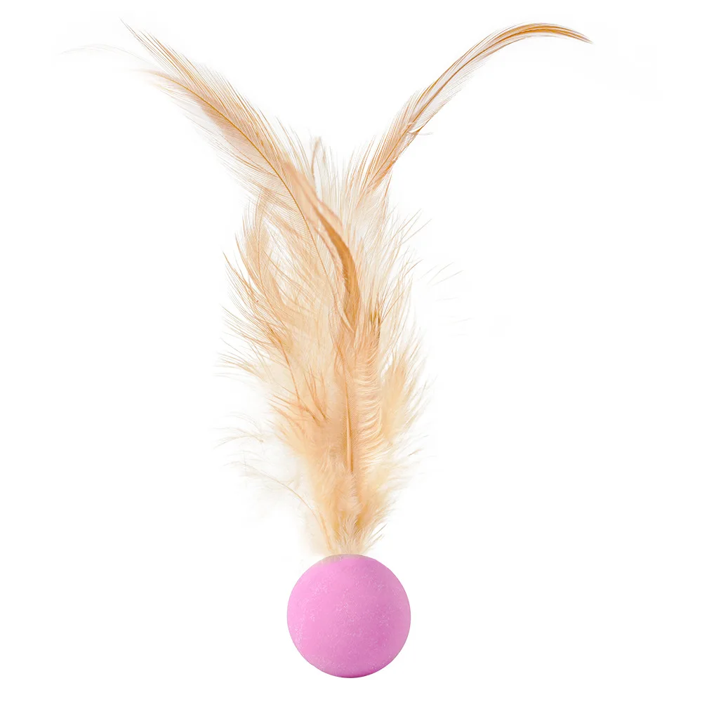 Pet Elastische Ball Mit Feder Katze Spielzeug Interaktive Kätzchen Katze Teaser Ball Hohe Rebound Katze Knabbern Spielzeug Ball Pet Liefert