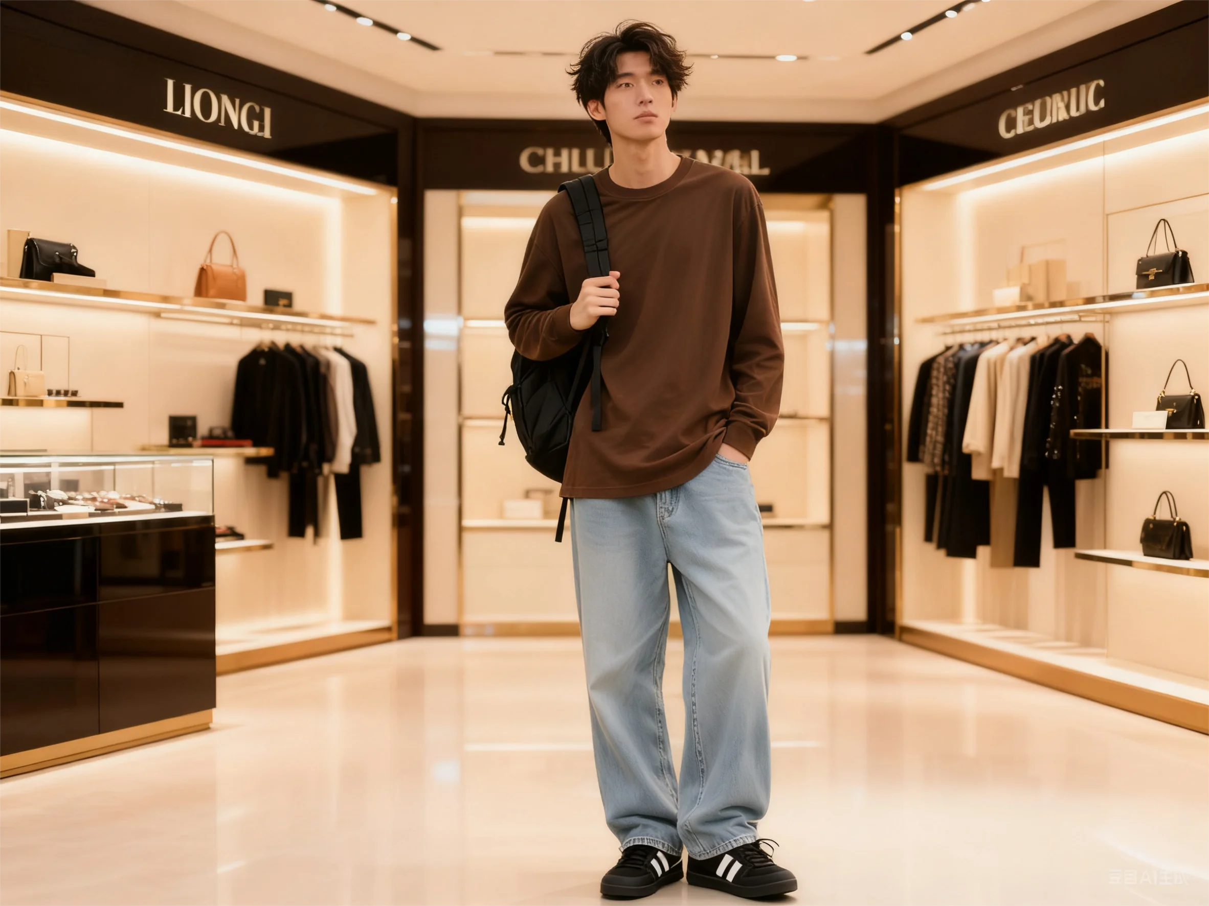 Męskie jeansy koreańskie, styl studencki, casualowe spodnie, proste, luźne, z szerokimi nogawkami, czarne, szare, niebieskie, baggy jeansy.