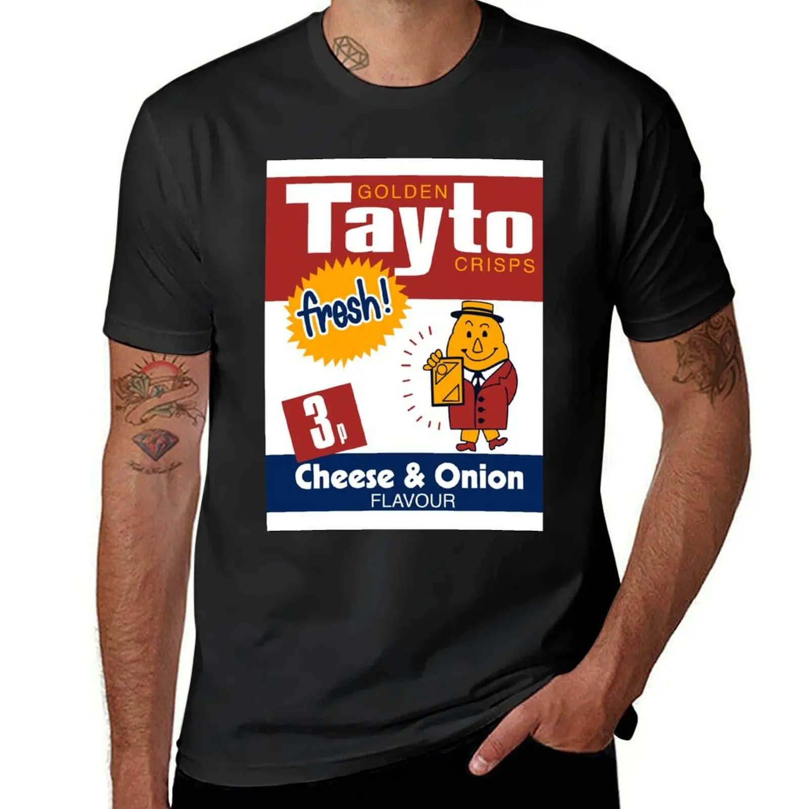 

Tayto Cheese & Onion Retro Snack T-Shirt hippie clothes animal prinfor boys black t-shirts for men