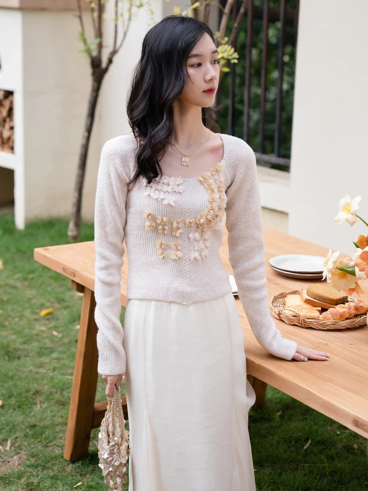 

Декоративный топ Peteram с цветочным принтом и плиссированной юбкой из сетки, модный комплект с длинными рукавами для молодых женщин 8-25 лет