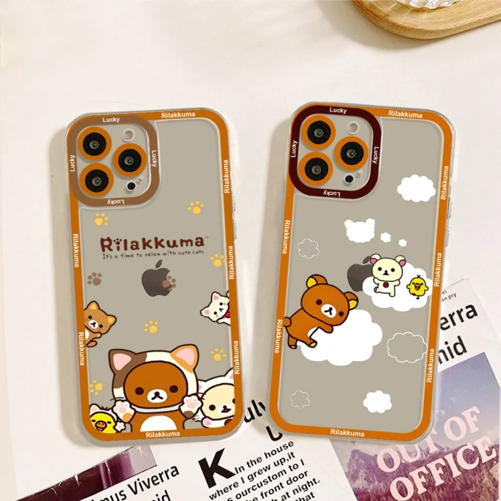 R-Rilakkuma Phone Case For IPhone 11,12,13,14,15,15 Pro,13 Promax,14 Plus,15 Mini,16,16plus,16promax