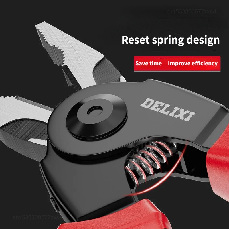Imagem -02 - Xiaomi Delixi Alicarça Eletricista Agulha Alicatador Nariz Hardware Multifuncional Household Manual Tool Grupo Decapagem do Fio em 1