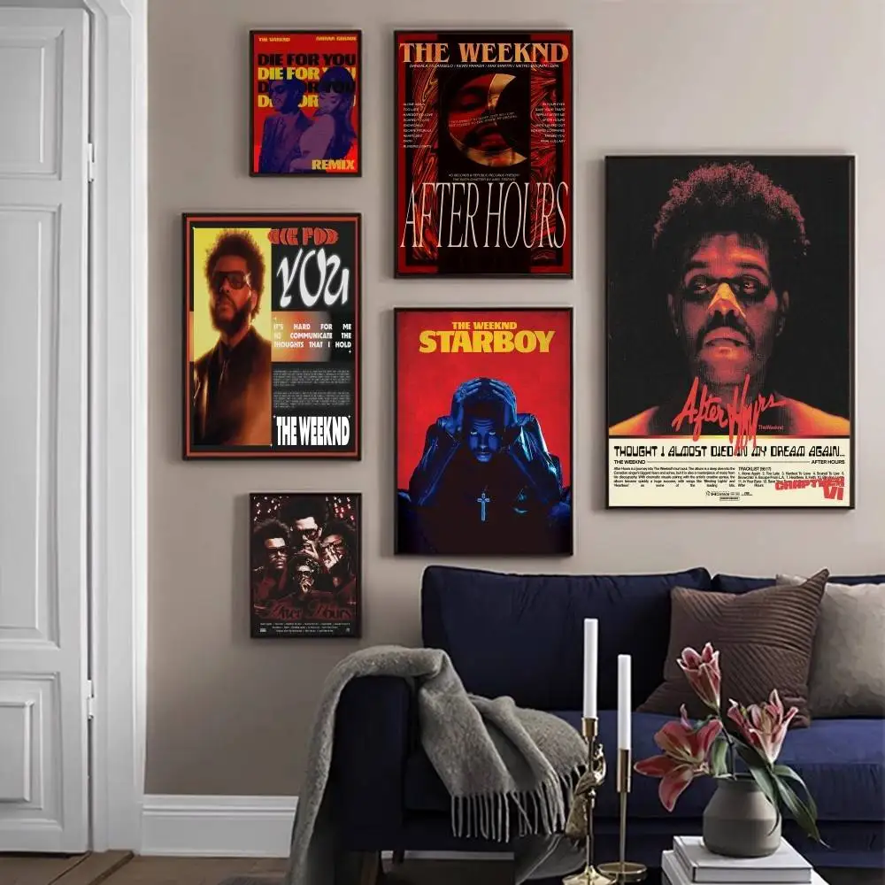 

The Weeknd Music Album Movie Sticky Posters Vintage Room Bar Cafe Decor Nordic Home Decor