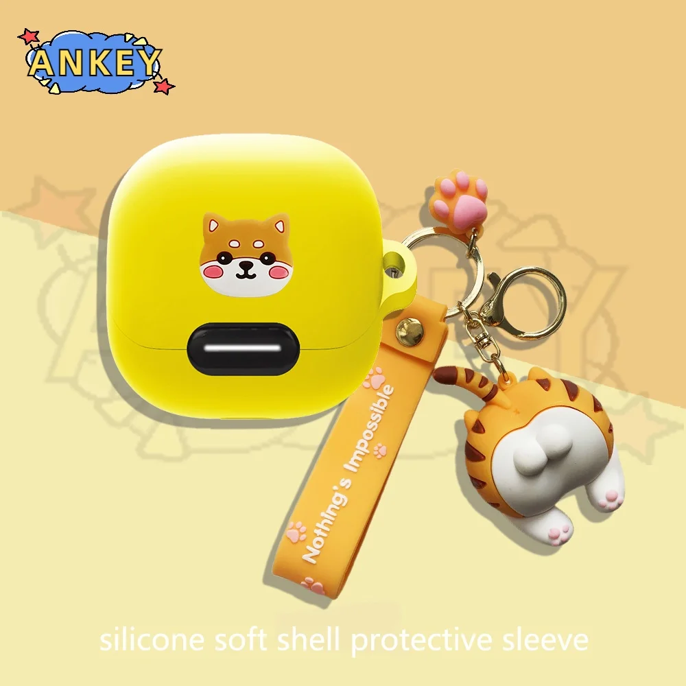 Case for Anker Soundcore Liberty 4 NC Earphone Silicone Shell Liberty4NC Liberty4 4NC Cute Duck Earbuds Soft Protective Cover