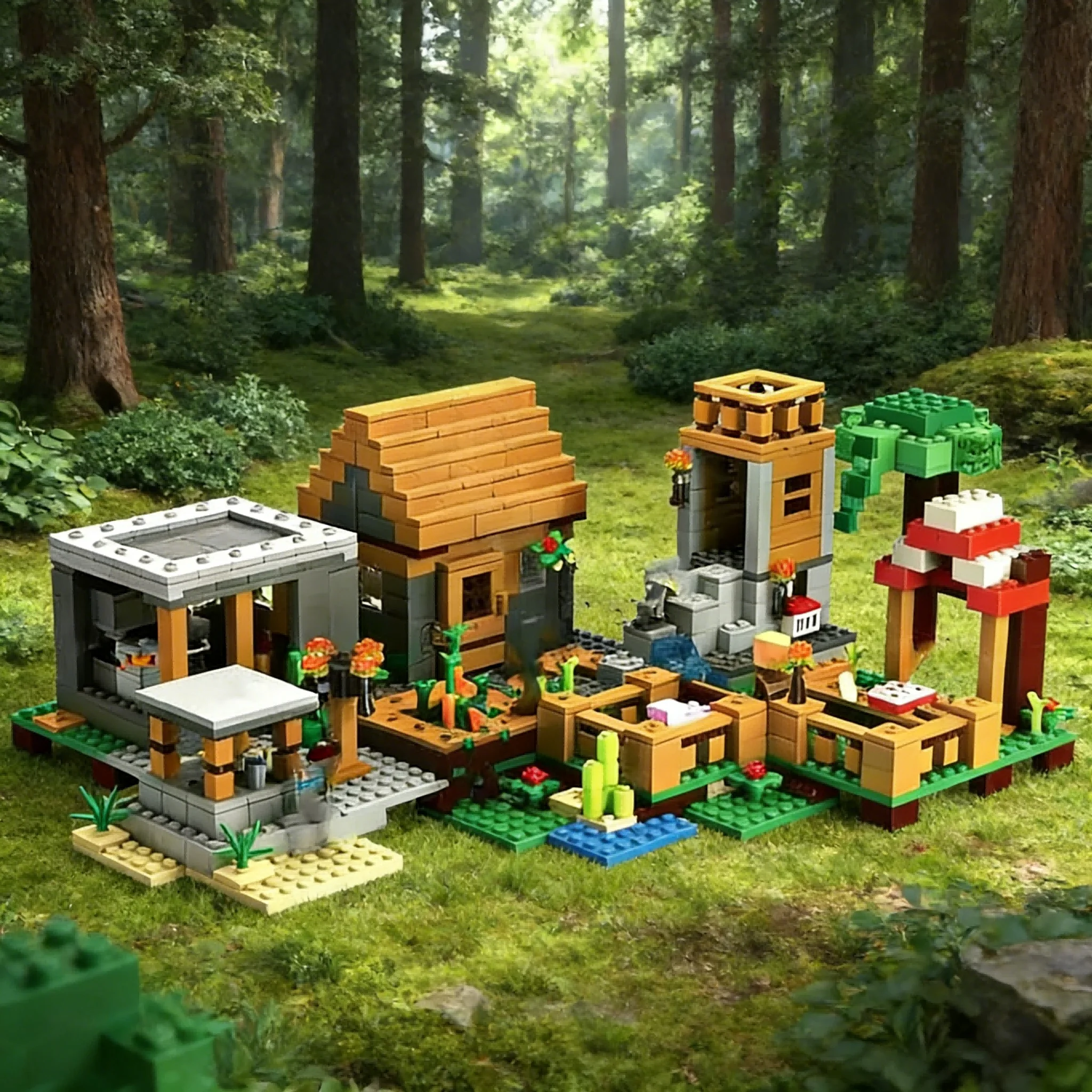 2026 New My World Building Blocks Steve Farm House Village Set Educational Bricks Toys for Boys Girls Kids Birthday Gift view 5