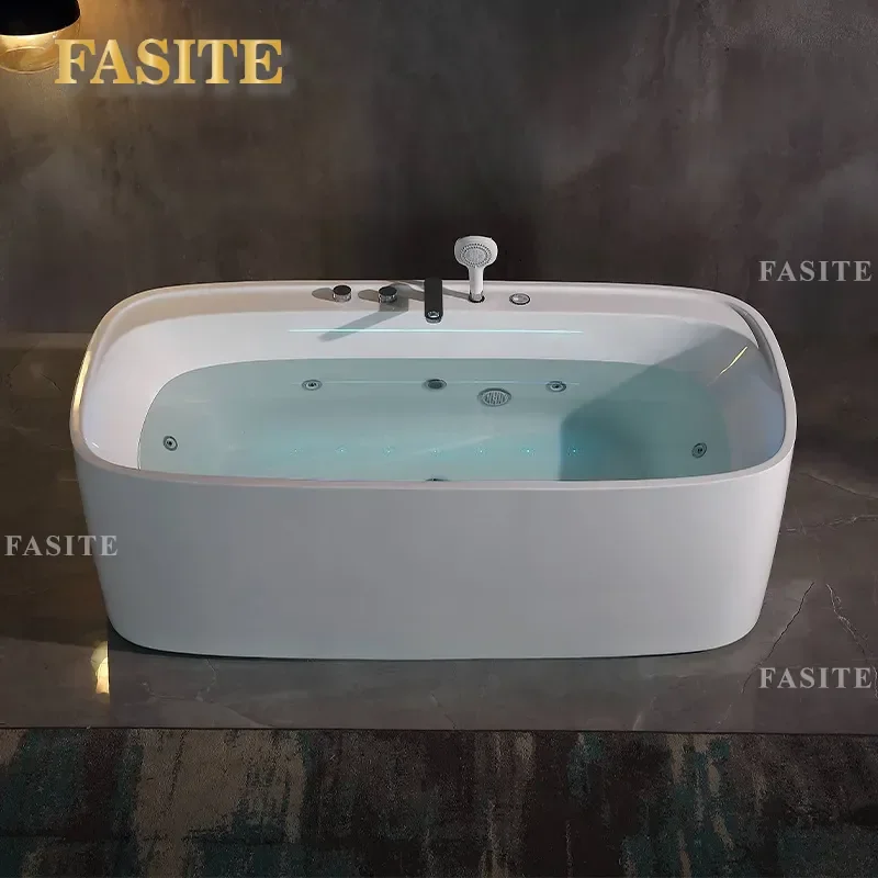 For Small Apartment Family Hotel B&B Project Acrylic Massage Cylinder Independent Seamless Integrated Surfing Bathtub