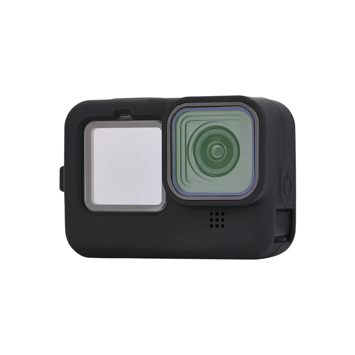 Silicone Case for GoPro Hero 12 11 10 9 Black Tempered Glass Screen Protector Protective Film Lens Cap Cover