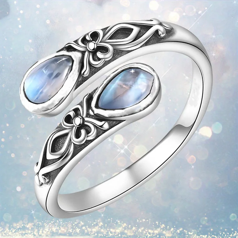 

2025 Victorian Style Bohemian Moon Spoon Ring - Unisex Antique Carved Design