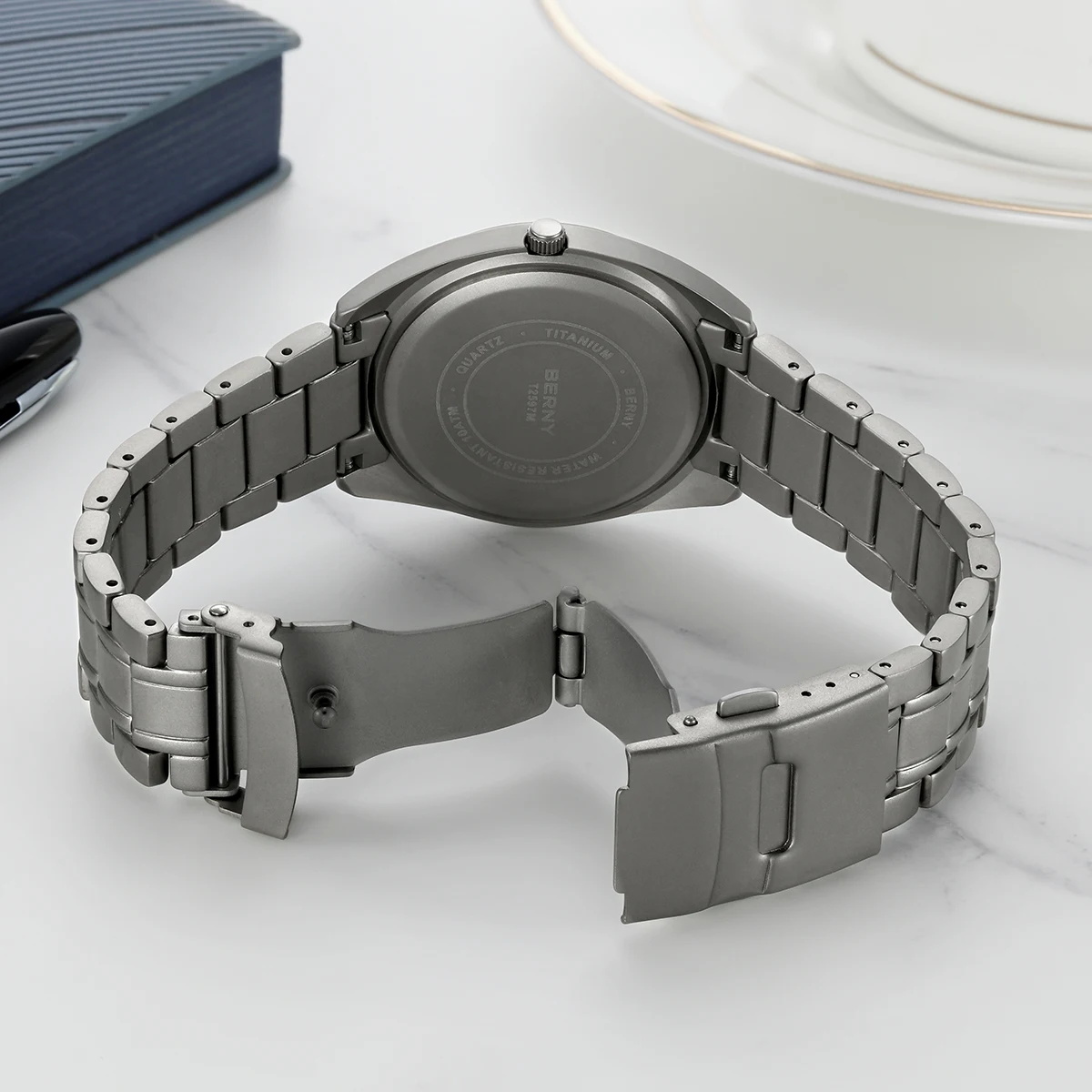 BERNY T2597M T2567M Watch Full Titanium Strap Replacement